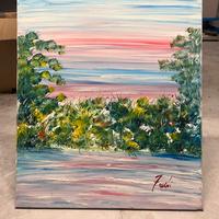 Quadro olio su tela fatto a mano