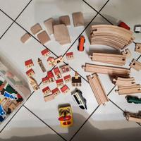 pista per treno in legno