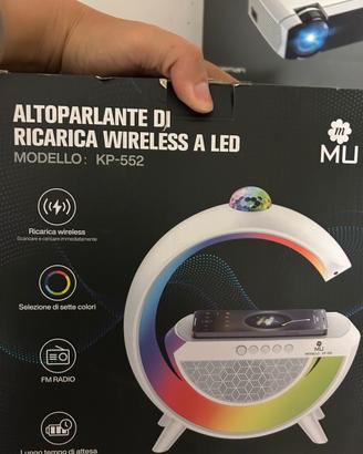 Altoparlante di ricarica wireless a led