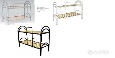 Letto a castello con rete a doghe