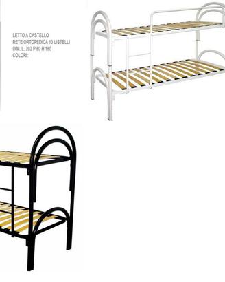 Letto a castello con rete a doghe