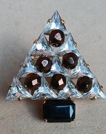 Spilla vintage Albero Natale Lucite anni '50