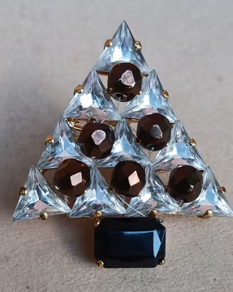 Spilla vintage Albero Natale Lucite anni '50