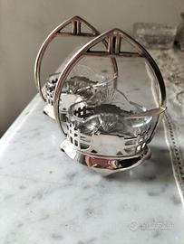 Coppia saliere argento Jungenstil  inizi 1900