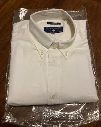 Camicia uomo Goose&Gander bianca in lino-Taglia 50