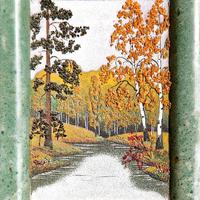 Raro quadro in pietre dure artigianato russo Urali