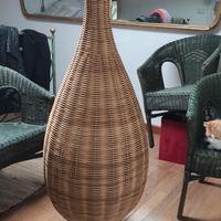 lampada da terra midollino stile Bolla gervasoni