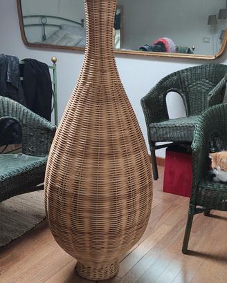 lampada da terra midollino stile Bolla gervasoni