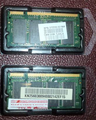 RAM 2x256Mb ddr-333mhz-SODIMM per COMPAQ Presario