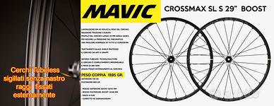 Ruote Mavic CROSSMAX SLS 29" Coppia 1595gr nuove