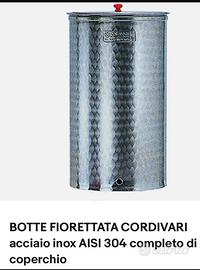 BOTTE FIORETTATA CORDIVARI acciaio inox AISI 304 c