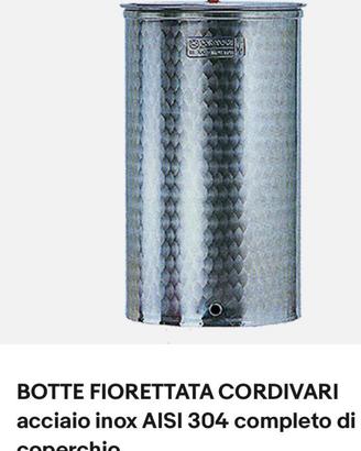 BOTTE FIORETTATA CORDIVARI acciaio inox AISI 304 c