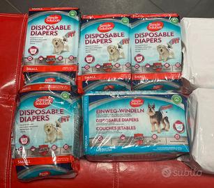 Pannolini cani assorbenti small e medium 15 pacchi