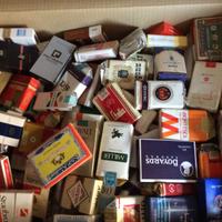 Collezione sigarette, scatole Metallo & Carta