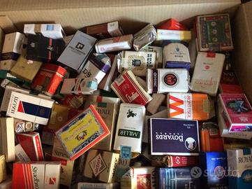 Collezione sigarette, scatole Metallo & Carta