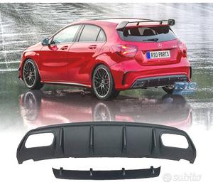 DIFFUSORE MERCEDES CLASSE A W176 LOOK AMG A45 NERO