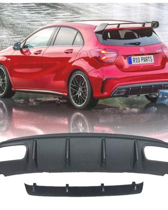 DIFFUSORE MERCEDES CLASSE A W176 LOOK AMG A45 NERO
