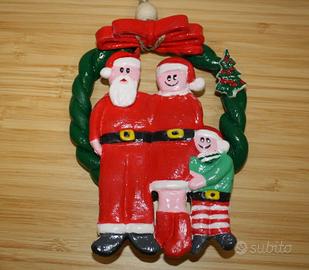 Decorazione Natalizia Artigianale in Argilla - San