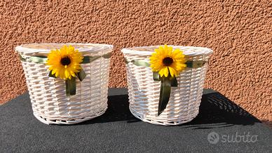 Cesti vimini bianchi