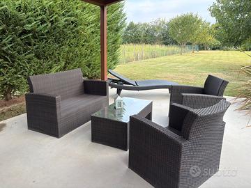 Set mobili da giarfino in polyrattan