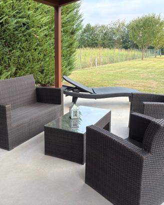 Set mobili da giarfino in polyrattan