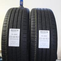 2 PNEUMATICI USATI 215 60 R17 96H CONTINENTAL