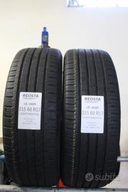 2 PNEUMATICI USATI 215 60 R17 96H CONTINENTAL
