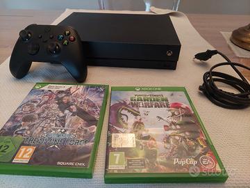 XBox one X + controller wireless e 2 giochi