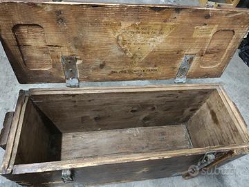cassa militare in legno per munizioni del 1963