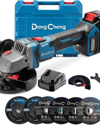 Smerigliatrice angolare a batteria 18V 4Ah, Ø125mm