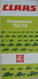 Claas programma 1978/1979. Opuscolo originale