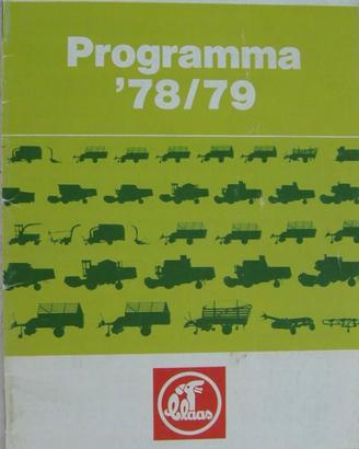 Claas programma 1978/1979. Opuscolo originale