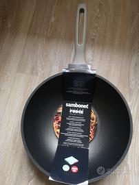 Wok Sambonet Silver Force 28cm