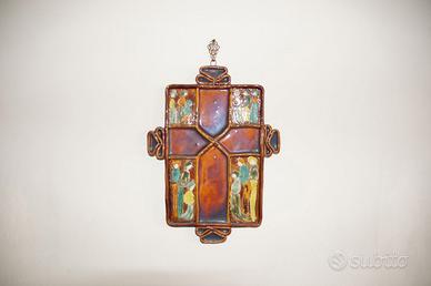 Crocefisso ceramica  smaltata (Licheri Cagliari)