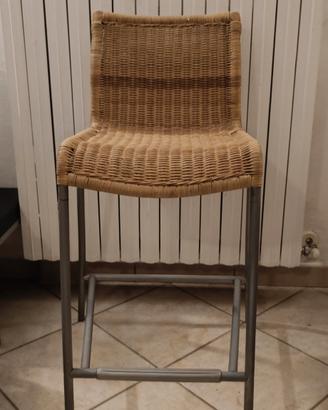 sgabelli seduta in vimini