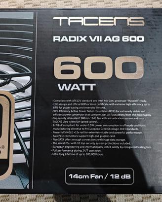 Alimentatore Tacens Radix VII AG 600w