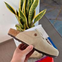Birkenstock Boston Suede Beige 39 Nuove