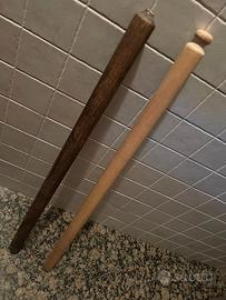 Due mattarelli in legno massello,  per sfoglia