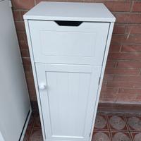 comodino bianco slim