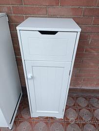 comodino bianco slim