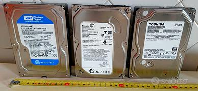 3 Hard Disk 3.5" per PC (1 TB - 500 GB - 500 GB)