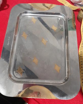 Vassoio vintage Elleffe bagno d'oro