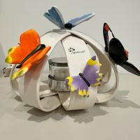 Sfera media colorata decoro farfalle