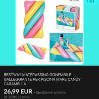 Gonfiabile materassino caramella marshmallow