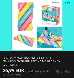 Gonfiabile materassino caramella marshmallow