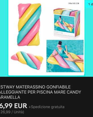 Gonfiabile materassino caramella marshmallow