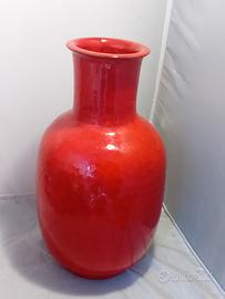 Vaso in ceramica rosso 