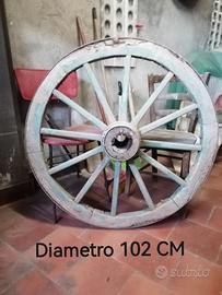 ruote carro in legno 