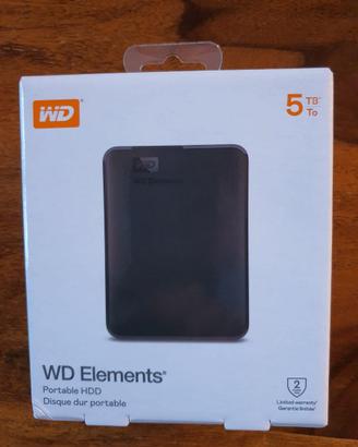 WD 5TB Elements Hard Disk Esterno Portatile