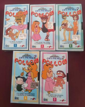 5 videocassett5 (VHS)  "C'era una volta Pollon